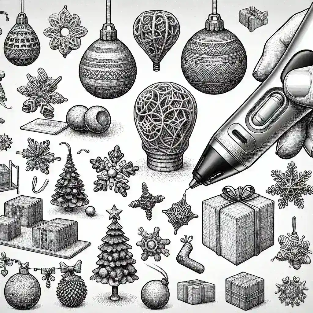 Bagaimana cara membuat ornamen dan dekorasi liburan dengan pena 3D?